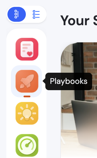 Left navigation showing Playbooks